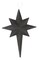 Christmas Central 20" Black and Silver Glittered Bethlehem Star Shatterproof Christmas Ornament